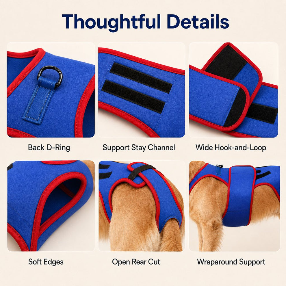 Paws in Awe Dog Spine Support Vest for Senior & Recovery Dogs - Adjustable Back Support for Walking & Daily Mobility image 8