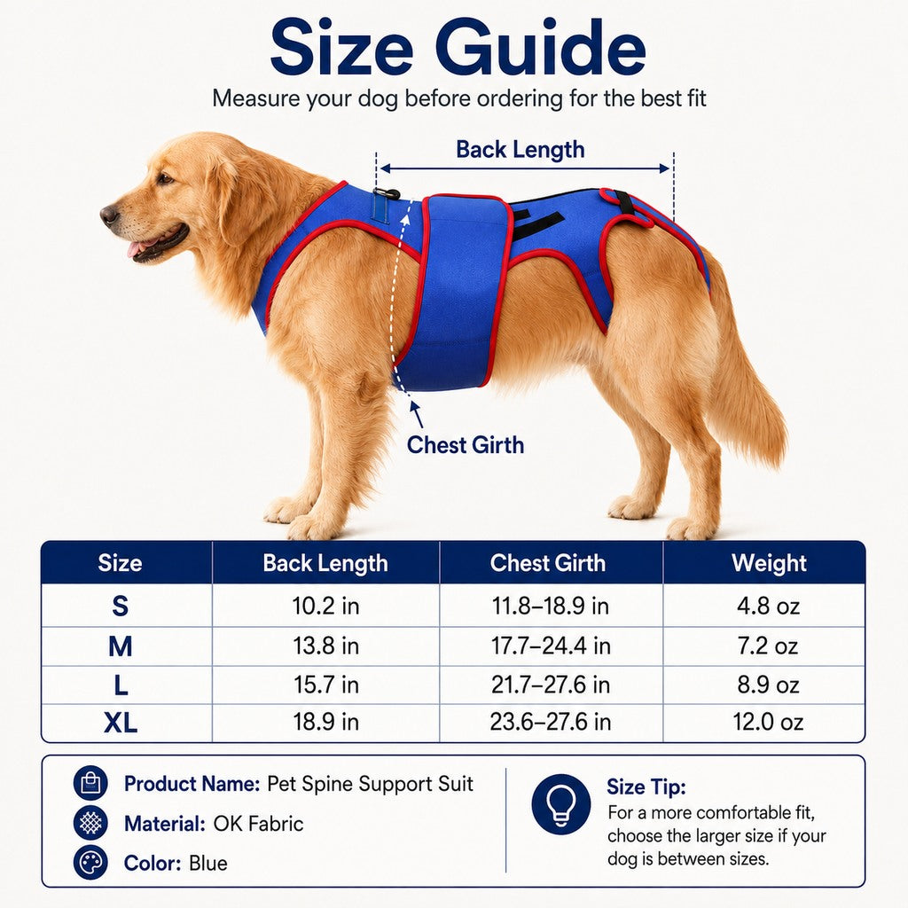 Paws in Awe Dog Spine Support Vest for Senior & Recovery Dogs - Adjustable Back Support for Walking & Daily Mobility image 9