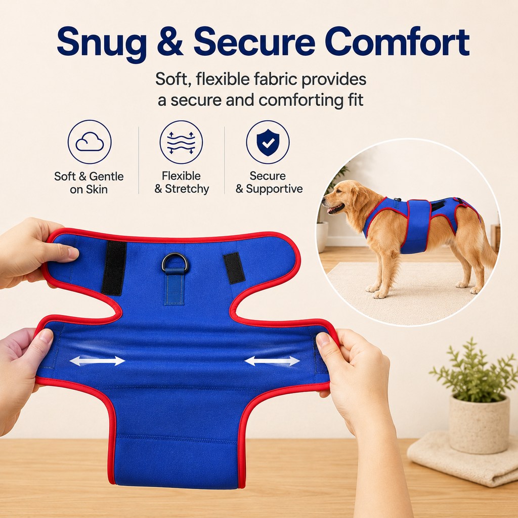 Paws in Awe Dog Spine Support Vest for Senior & Recovery Dogs - Adjustable Back Support for Walking & Daily Mobility image 6