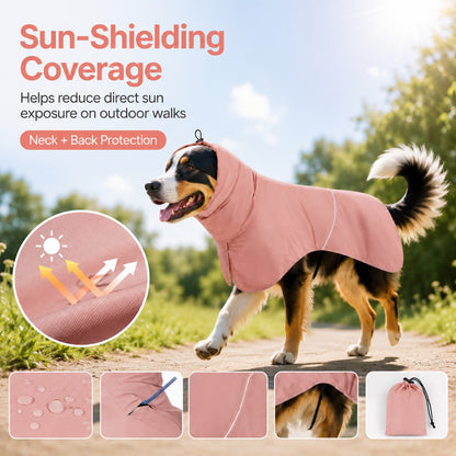 Paws in Awe Hooded Dog Sun & Rain Cape for Summer Walks - Lightweight Neck-to-Back Coverage for Drizzle, Wind & Sunny Outdoor Days image 4