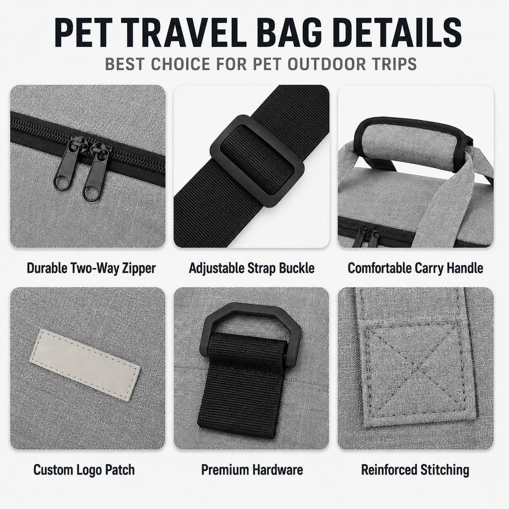 Paws in Awe Pet Travel Bag for Dogs & Cats – Weekend Road Trip Organizer with Collapsible Bowls, Food Storage, Pockets & Luggage Sleeve image 4