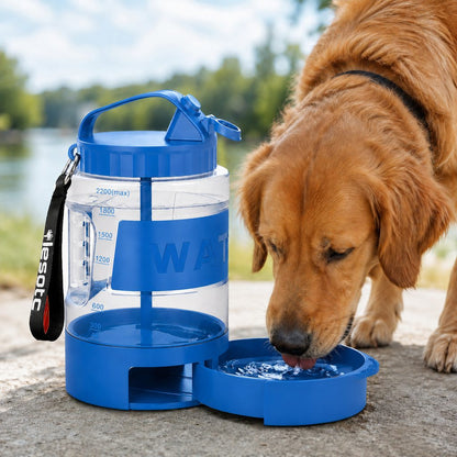 2.2L dog travel water bottle specifications and dimensions