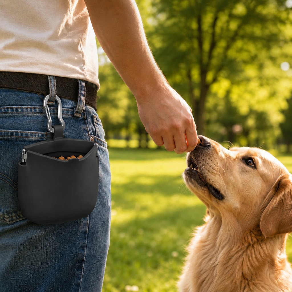 Paws in Awe Hands-Free Silicone Dog Treat Pouch for Walks & Training - Easy-Clean Reward Bag That Keeps Pockets Mess-Free image 15