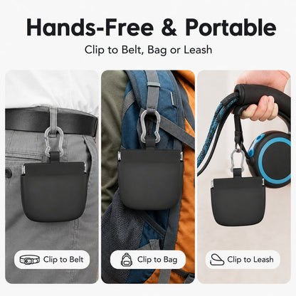 Paws in Awe Hands-Free Silicone Dog Treat Pouch for Walks & Training - Easy-Clean Reward Bag That Keeps Pockets Mess-Free image 4