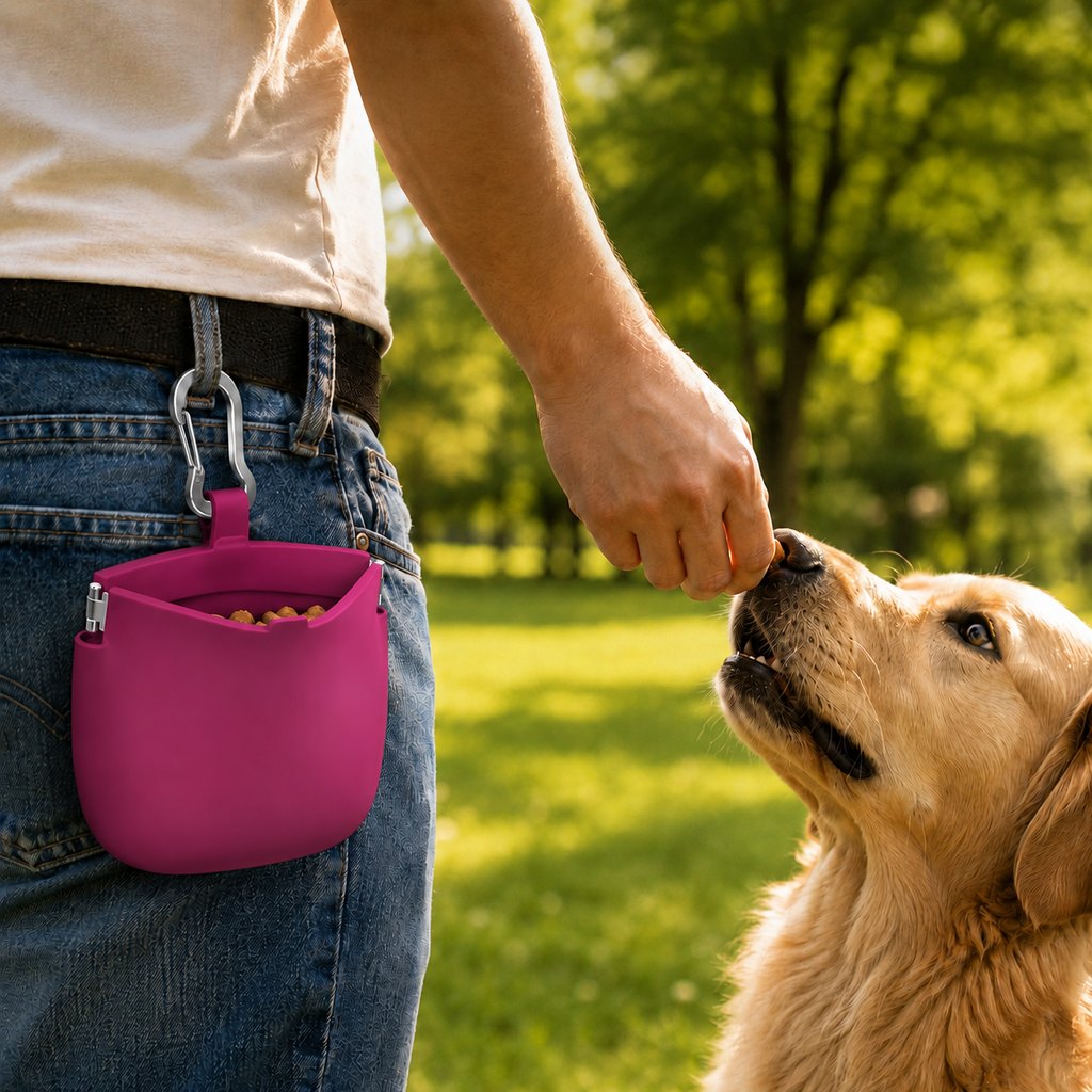 Paws in Awe Hands-Free Silicone Dog Treat Pouch for Walks & Training - Easy-Clean Reward Bag That Keeps Pockets Mess-Free image 14