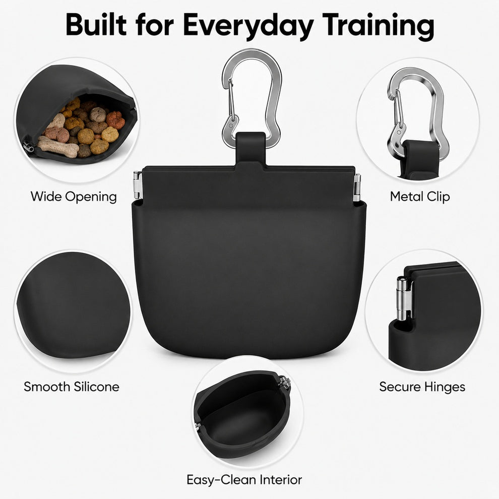Paws in Awe Hands-Free Silicone Dog Treat Pouch for Walks & Training - Easy-Clean Reward Bag That Keeps Pockets Mess-Free image 8