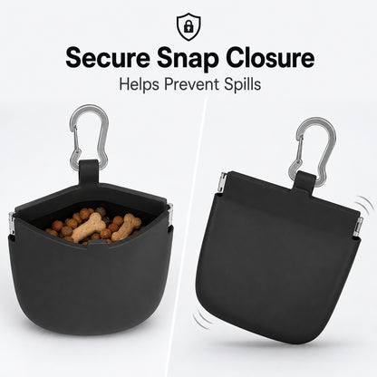 Paws in Awe Hands-Free Silicone Dog Treat Pouch for Walks & Training - Easy-Clean Reward Bag That Keeps Pockets Mess-Free image 6