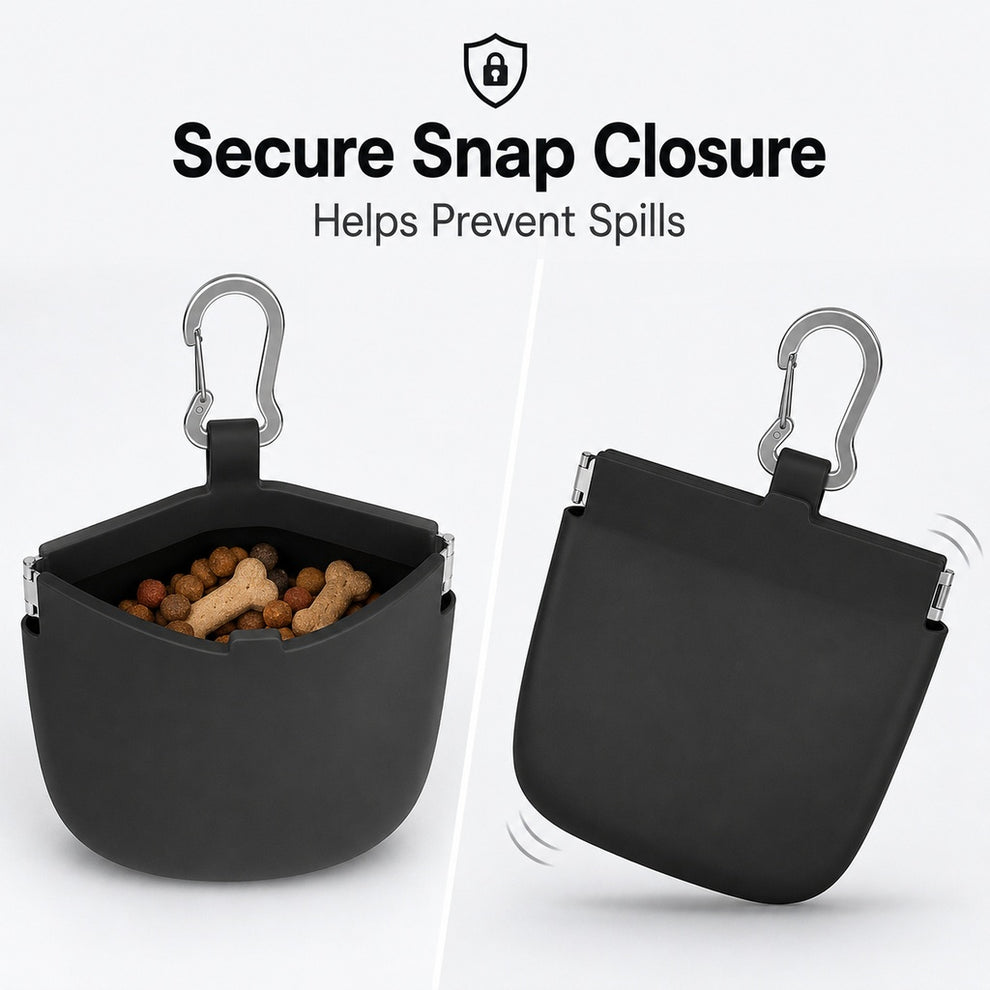 Paws in Awe Hands-Free Silicone Dog Treat Pouch for Walks & Training - Easy-Clean Reward Bag That Keeps Pockets Mess-Free image 6