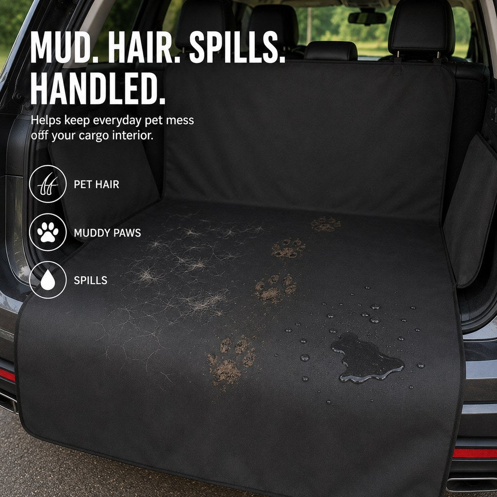 Dog trunk liner handles mud hair and spills