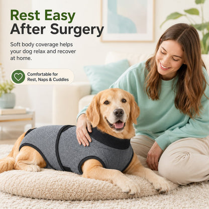 Paws in Awe Dog Recovery Suit After Surgery - Soft Adjustable Post-Surgery Bodysuit, Comfortable Cone Alternative image 2