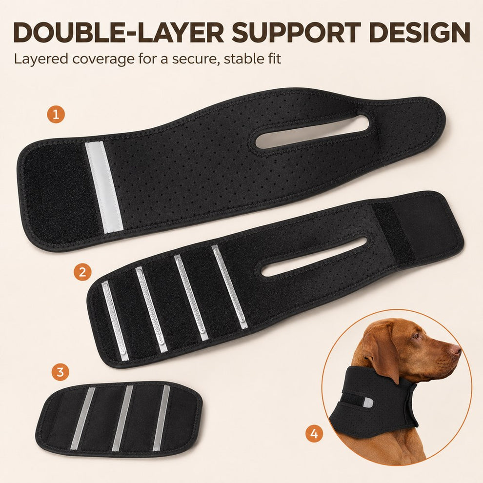 Double-layer support design dog neck wrap
