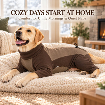 coffee brown four-leg dog pajamas for cozy indoor lounging
