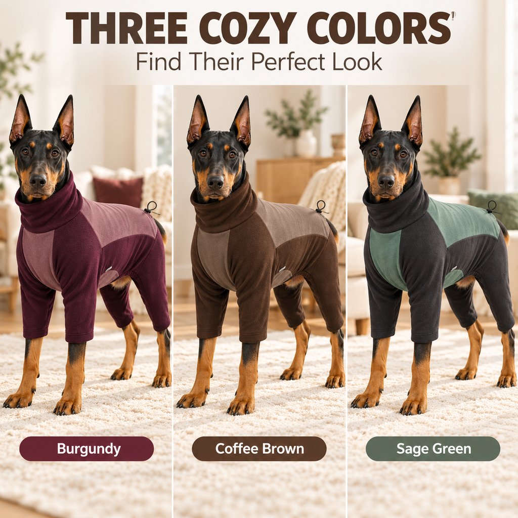burgundy coffee brown and sage green thermal dog pajamas