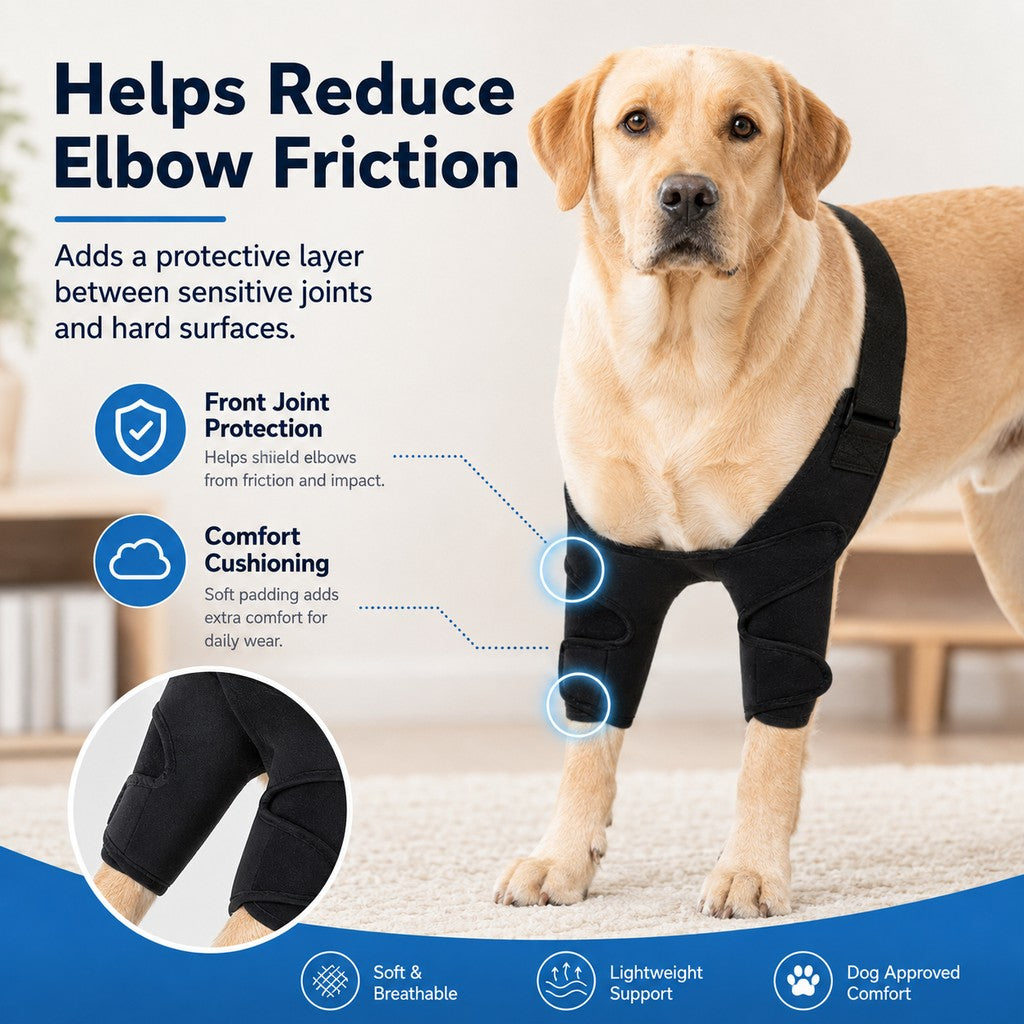 Paws in Awe Dual Front Leg Dog Support Brace for Walking & Rest - Adjustable Elbow Protection for Friction & Joint Support image 4