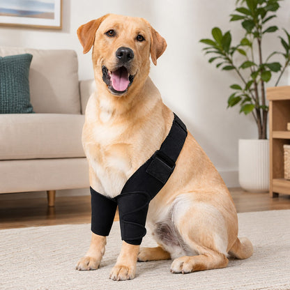 Paws in Awe Dual Front Leg Dog Support Brace for Walking & Rest - Adjustable Elbow Protection for Friction & Joint Support image 1