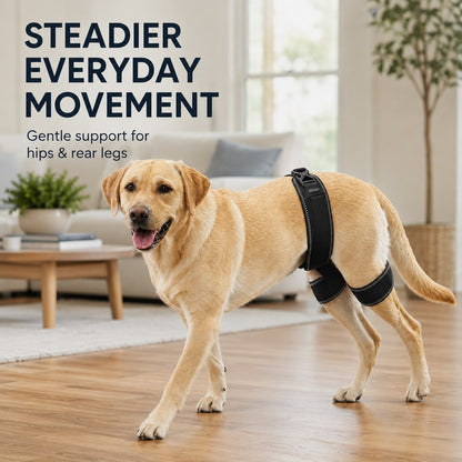 Dual hind-leg support brace for senior dog daily movement