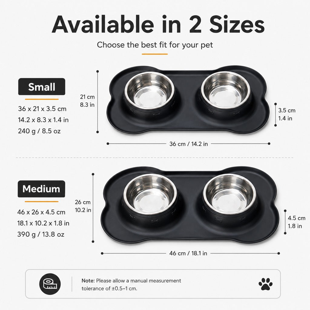 Paws in Awe Spill-Proof Dual Pet Bowl for Cats & Dogs - Mess-Free Food & Water Station for Cleaner Floors image 10