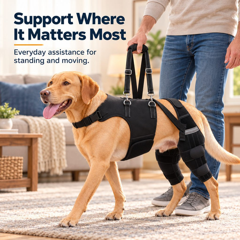 dog knee brace support for standing and everyday movement