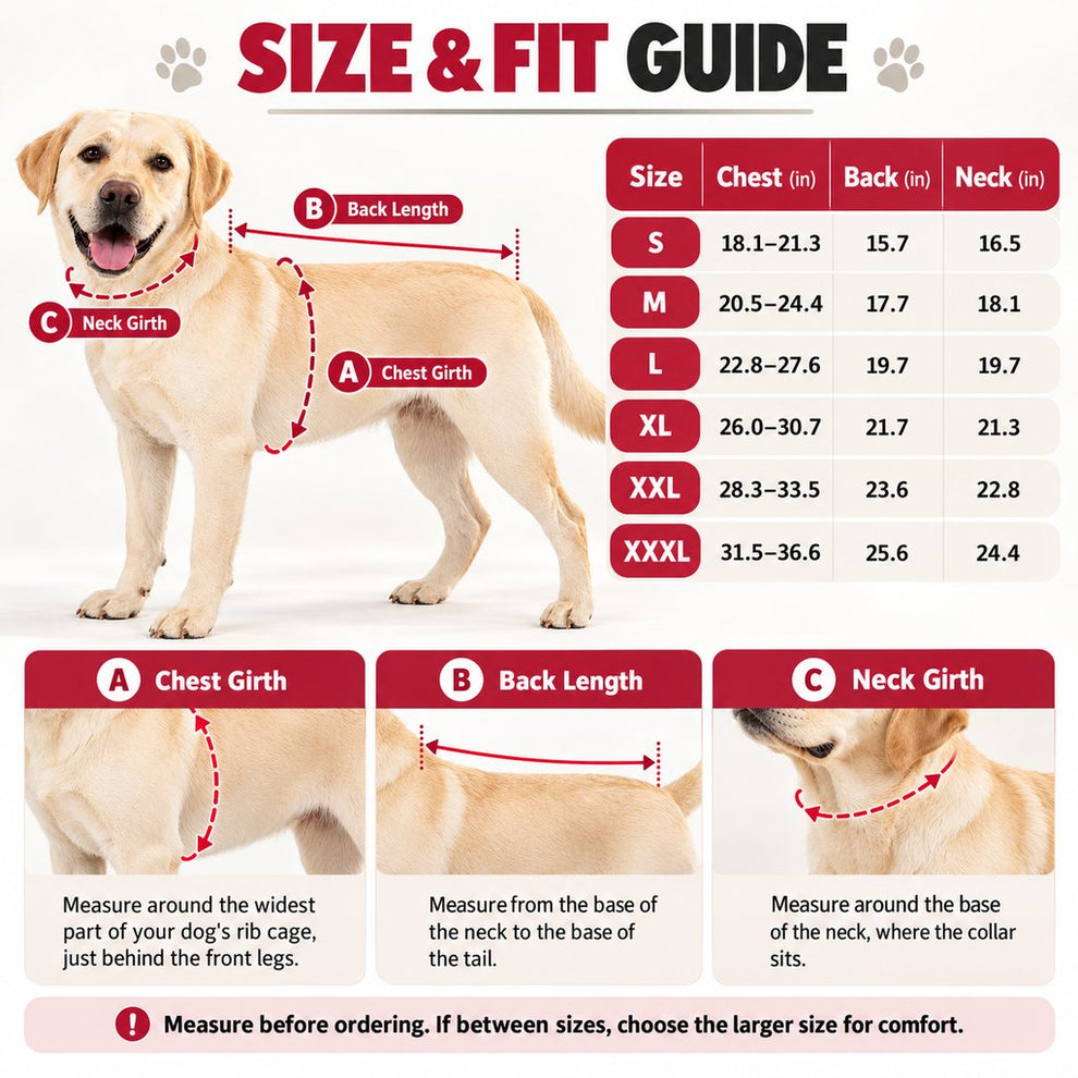 fleece-lined reflective winter dog coat size and fit guide