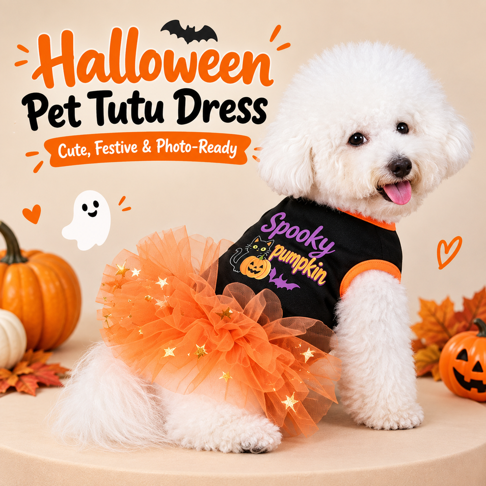 Paws in Awe Halloween Dog Tutu Dress for Parties & Photos - Soft Lightweight Costume for Small Dogs image 1