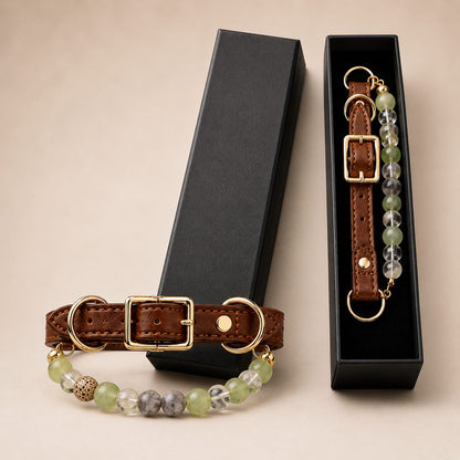 Earth Element crystal pet collar gift box