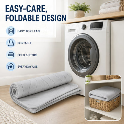 Easy-care foldable reversible pet mat