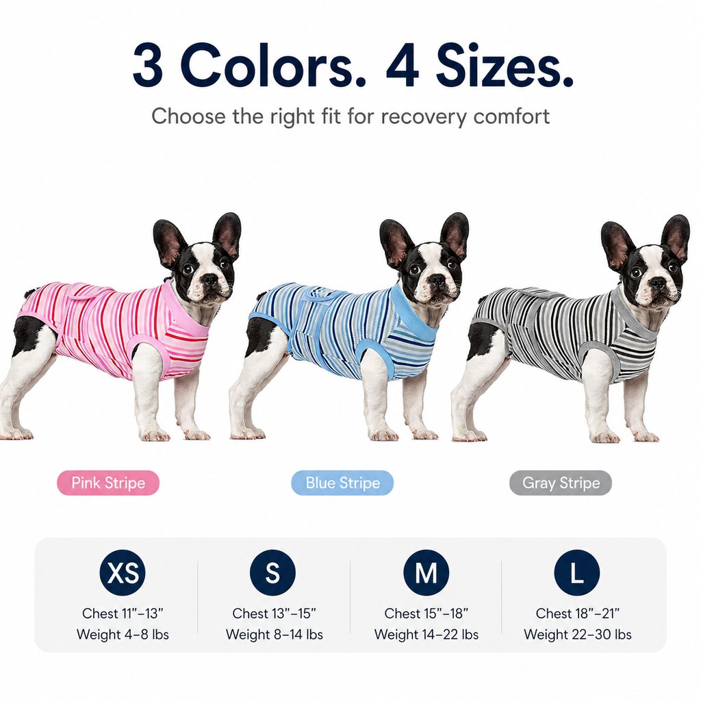 Paws in Awe Breathable Dog Recovery Suit for Spay & Neuter Recovery, Soft Cone Alternative Onesie to Help Reduce Licking After Surgery image 8