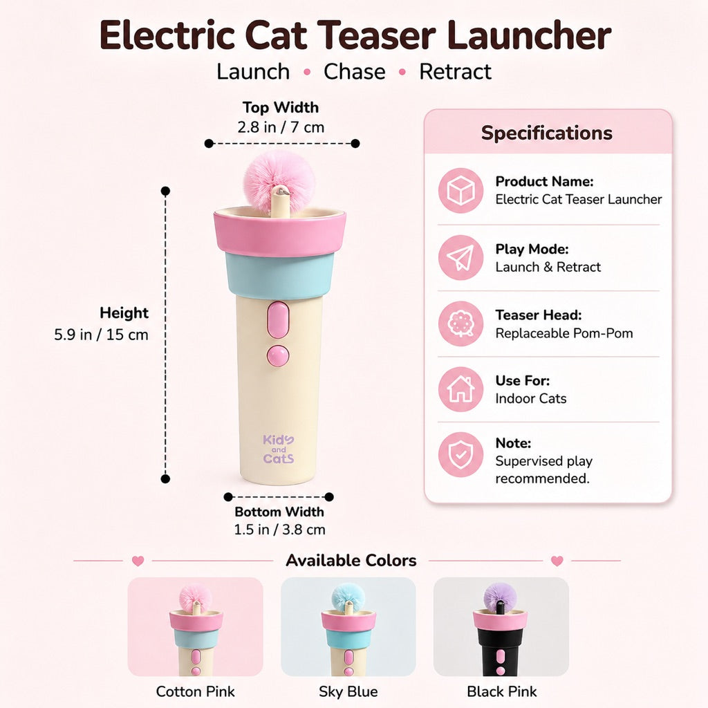 Paws in Awe One-Click Electric Cat Teaser Launcher for Indoor Cats - Chase & Pounce Play Without Constant Wand Waving image 10