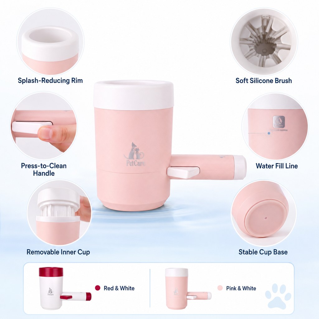Paws in Awe Electric Dog Paw Cleaner Cup for Muddy Walks - One-Button Paw Washer Helps Keep Floors, Couches & Car Seats Clean image 9