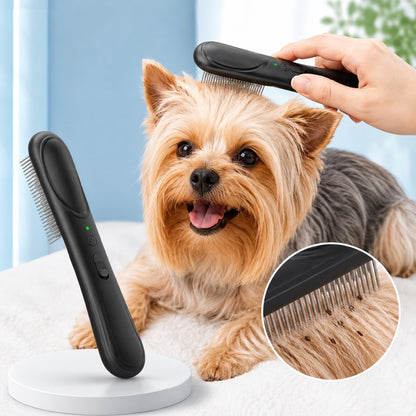 Paws in Awe Electric Flea Comb for Dogs & Cats – At-Home Flea Check & Loose Hair Grooming Without Sprays image 1