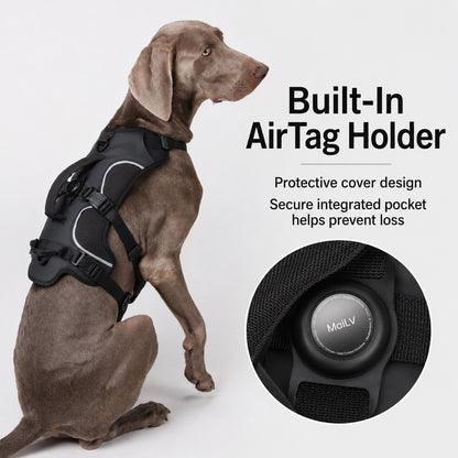 Paws in Awe AirTag-Compatible Escape-Resistant Dog Harness for Outdoor Walks - Secure Control for Dogs That Pull image 3