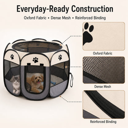 Everyday-ready pet playpen construction details