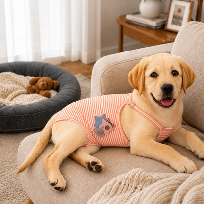 Paws in Awe Washable Female Dog Heat Pants for Home & Furniture Protection - Adjustable Sanitary Diaper with Shoulder Straps image 10