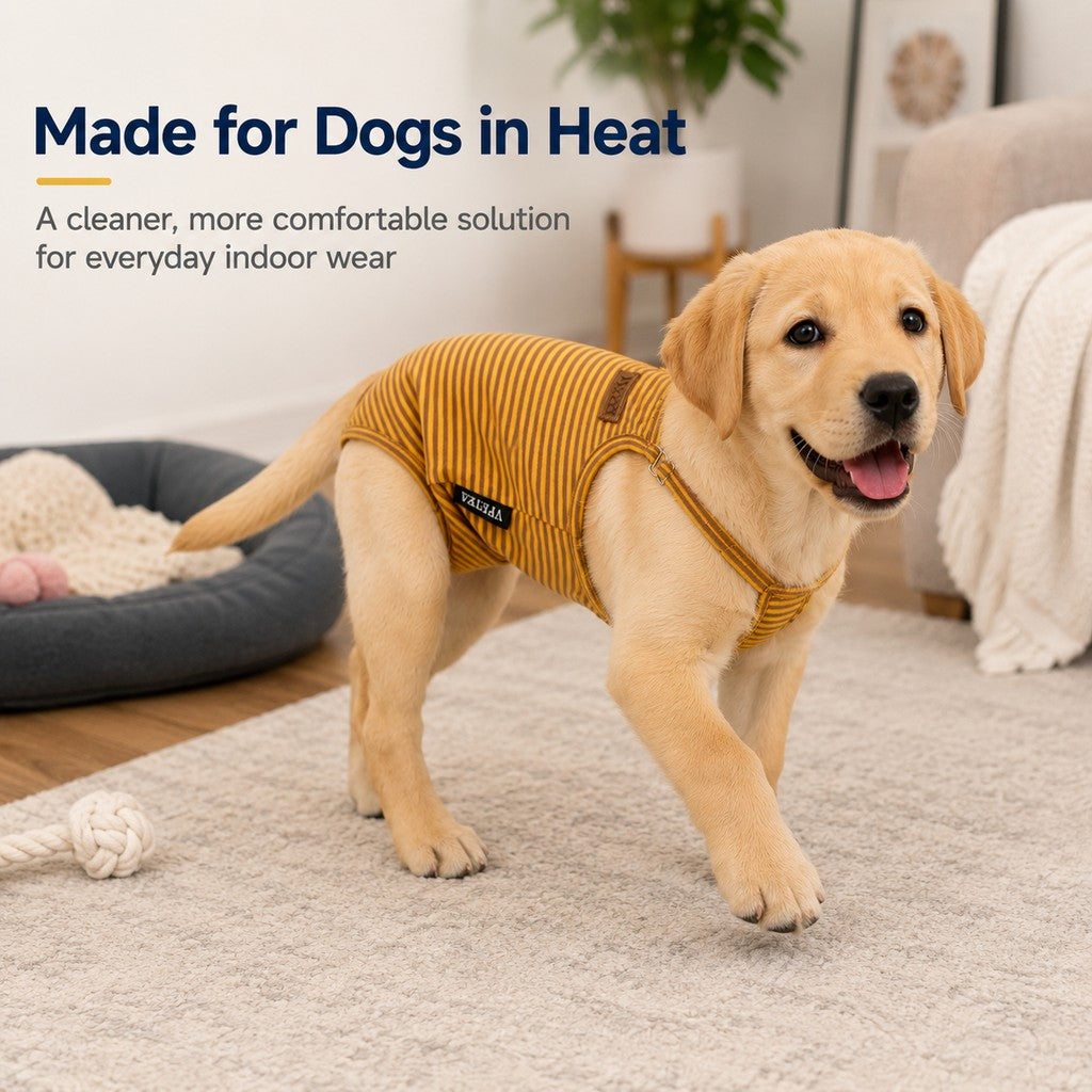 Paws in Awe Washable Female Dog Heat Pants for Home & Furniture Protection - Adjustable Sanitary Diaper with Shoulder Straps image 3