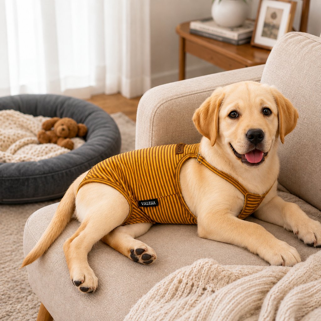 Paws in Awe Washable Female Dog Heat Pants for Home & Furniture Protection - Adjustable Sanitary Diaper with Shoulder Straps image 1