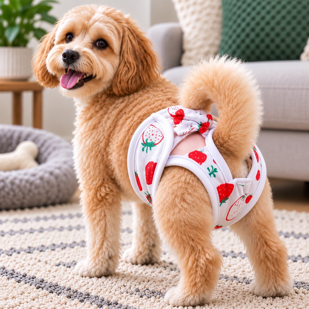 Paws in Awe Reusable Female Dog Sanitary Pants for Heat Cycles & Indoor Accidents - Adjustable Small Dog Diaper Cover image 3