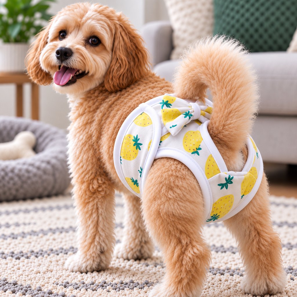 Paws in Awe Reusable Female Dog Sanitary Pants for Heat Cycles & Indoor Accidents - Adjustable Small Dog Diaper Cover image 4