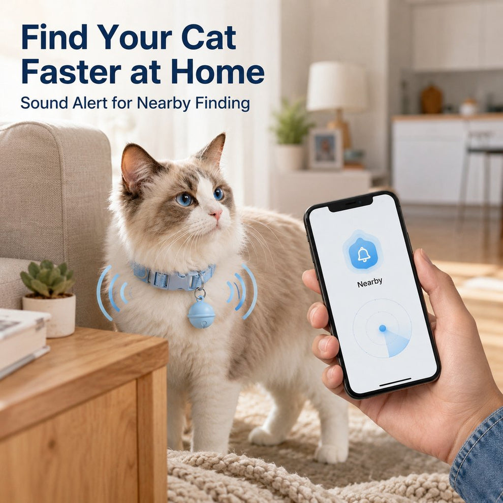 Smart pet tracker bell collar for cats and small dogs