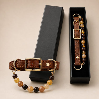 Fire Element crystal pet collar gift box