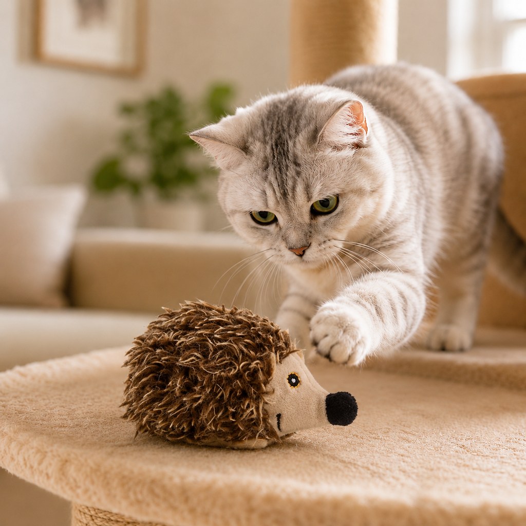 Rechargeable motion activated cat toy - Hedgehog