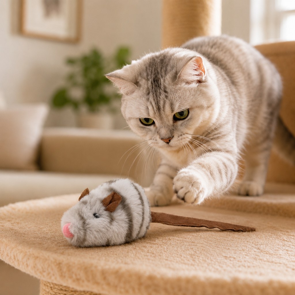 Rechargeable motion activated cat toy - Mouse