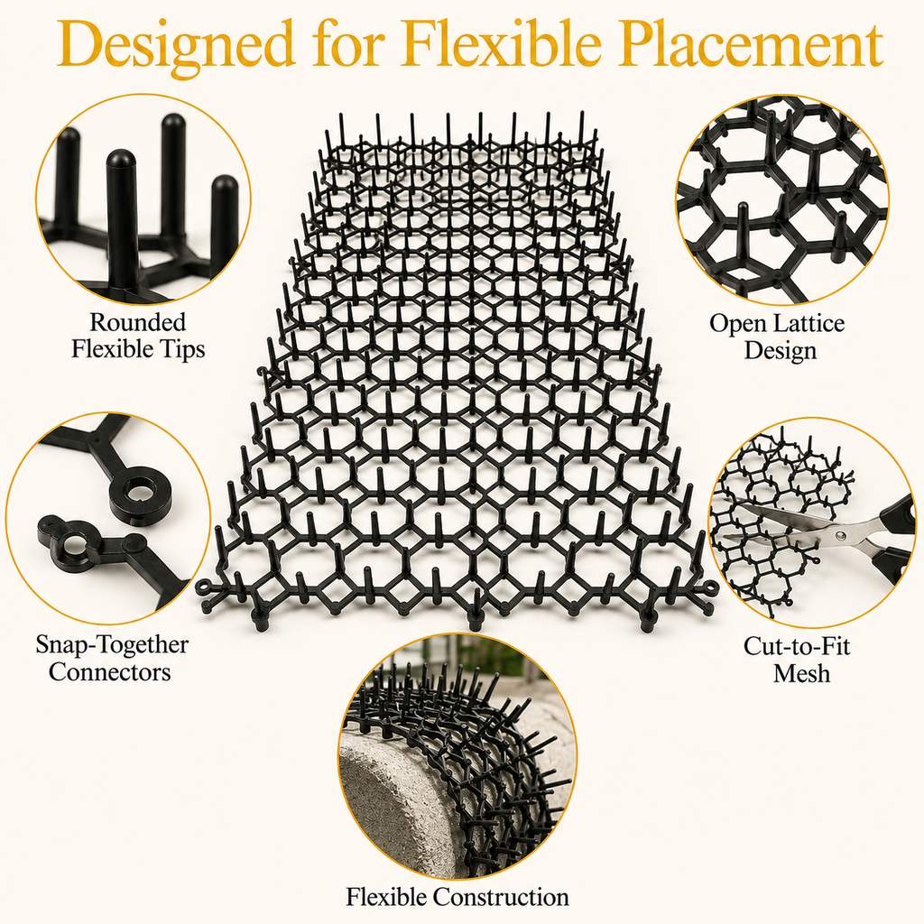Flexible cat deterrent mat product details and coverage guide