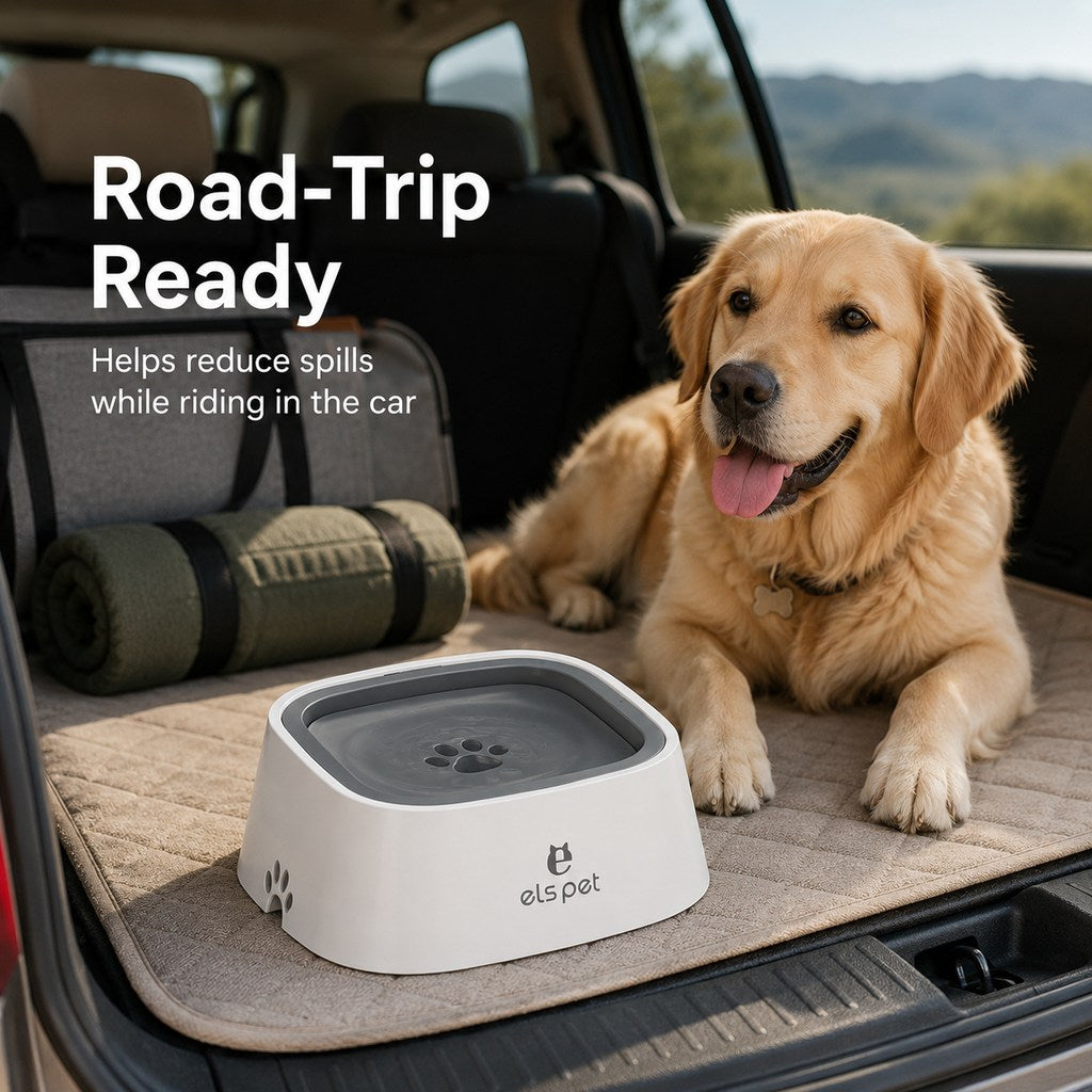 Paws in Awe Floating Pet Water Bowl for Home & Car - Less Splash, Cleaner Floors image 4