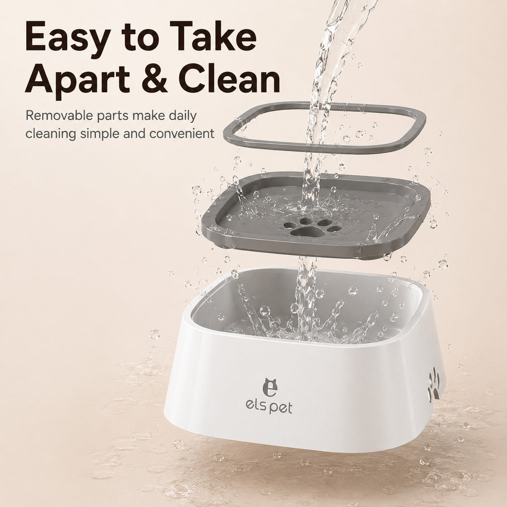Paws in Awe Floating Pet Water Bowl for Home & Car - Less Splash, Cleaner Floors image 7