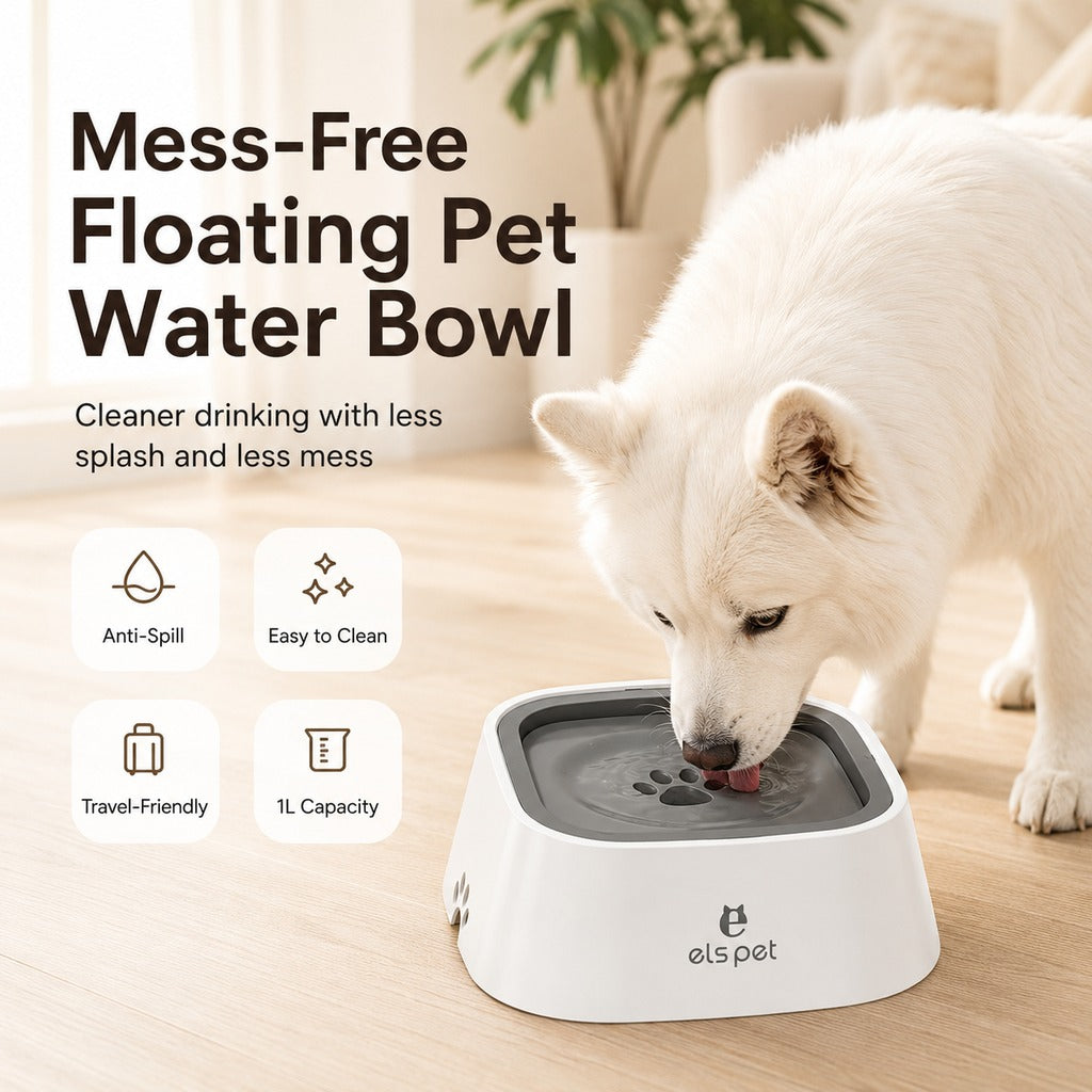Paws in Awe Floating Pet Water Bowl for Home & Car - Less Splash, Cleaner Floors image 2
