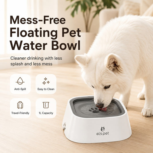 Paws in Awe Floating Pet Water Bowl for Home & Car - Less Splash, Cleaner Floors image 2