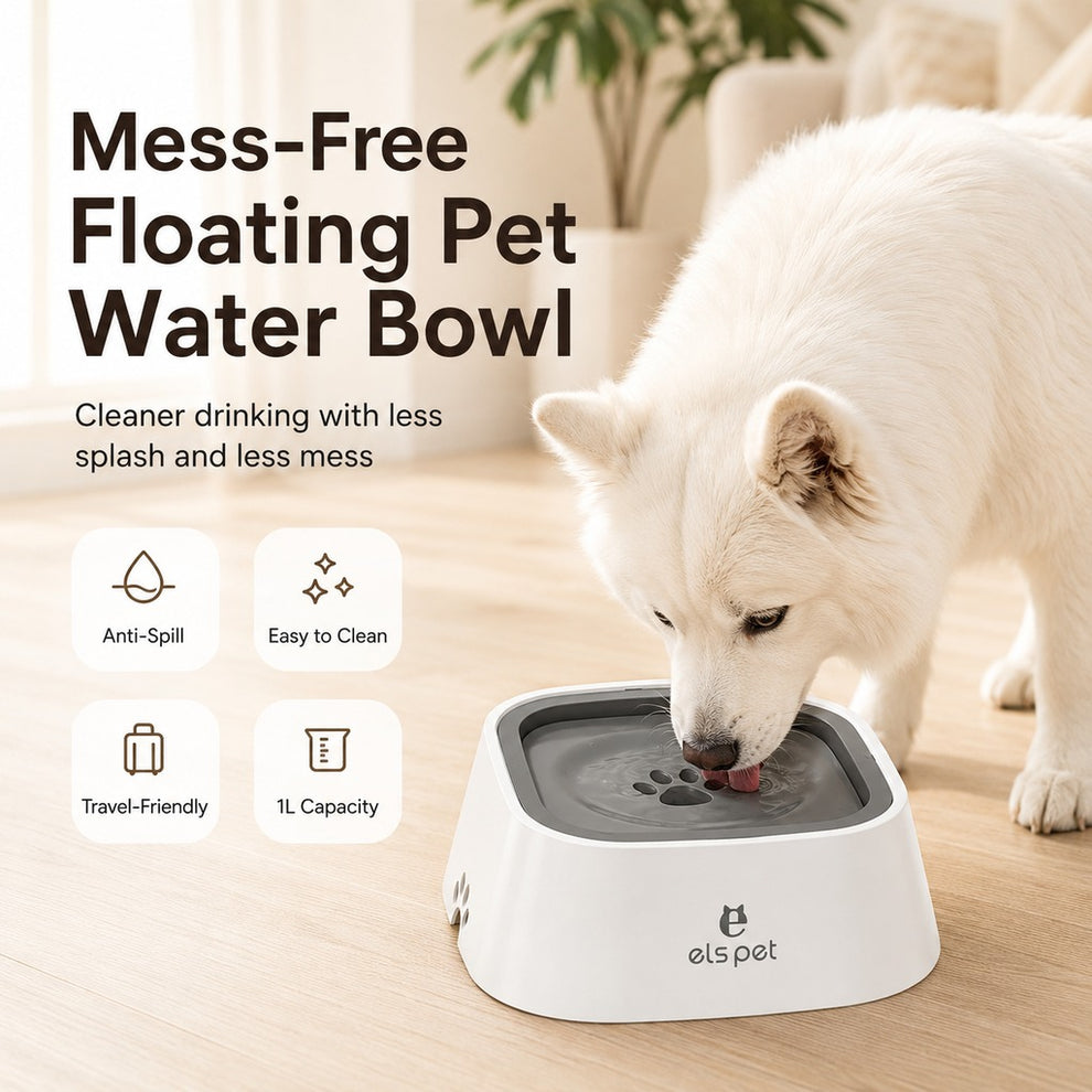 Paws in Awe Floating Pet Water Bowl for Home & Car - Less Splash, Cleaner Floors image 2