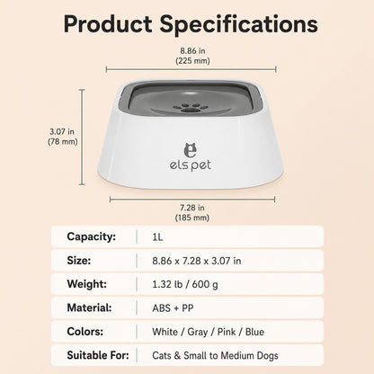 Paws in Awe Floating Pet Water Bowl for Home & Car - Less Splash, Cleaner Floors image 9