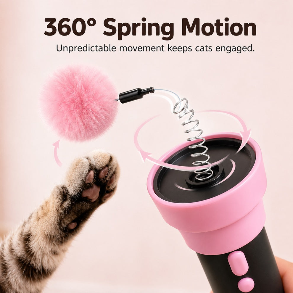 Paws in Awe One-Click Electric Cat Teaser Launcher for Indoor Cats - Chase & Pounce Play Without Constant Wand Waving image 6