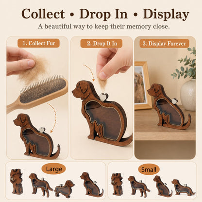 Fluffy Tail style pet fur keepsake box